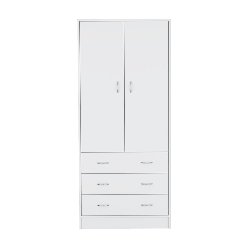 Armoire Ramey, chambre à coucher, noir, Blanc