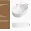 Oval Bathroom Sink Above Counter,19″ X 12″ White Porcelain Vessel Sink, Modern Vanity Bowl Sink, Art Ceramic Wash Basin