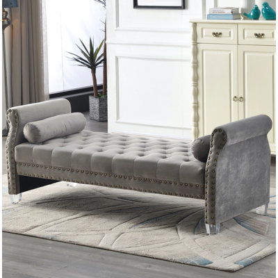 Fleeton Velvet Upholstered Bench