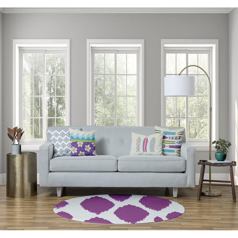Delicia Chenille Abstract Indoor Rug, Round 5'