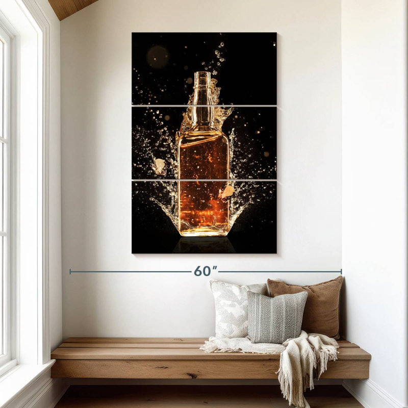 Bouteille de whisky Yarlin, H 50 po x l 32 po