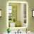 Bathroom LED Mirror with Backlit, Anti Fog Lighted Vanity Mirror with Stepless Dimmable, ETL Listed, IP54 Waterproof, CRI90+, HD Tempered Glass-555363553