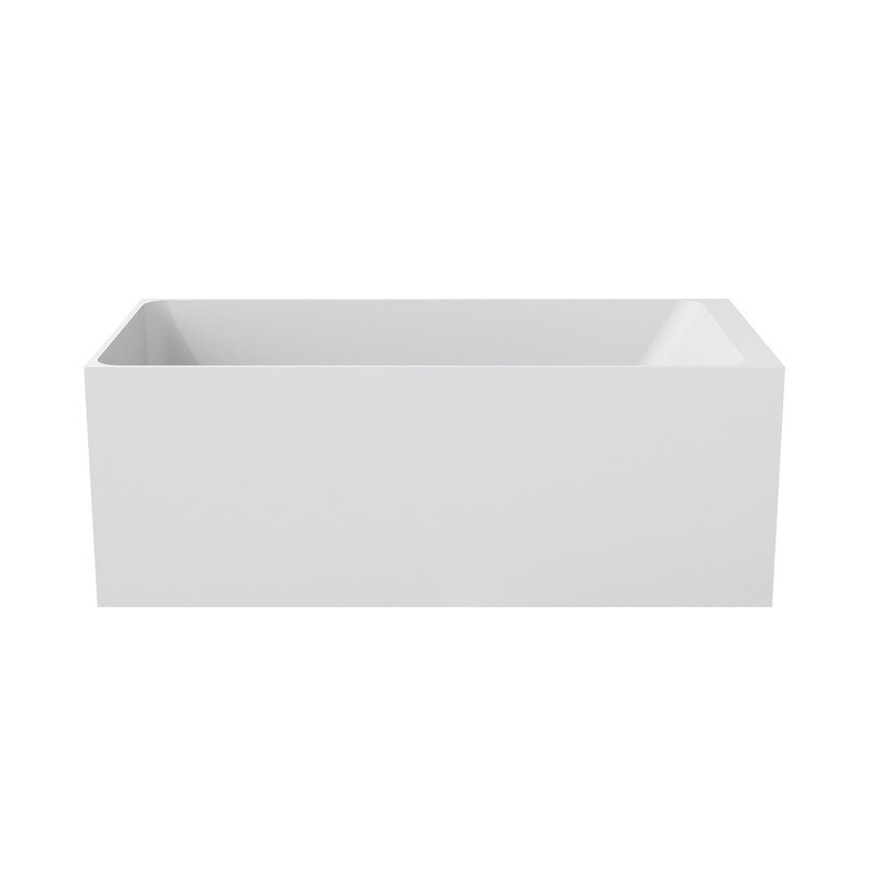 Gridley Casainc Rectangle Freestanding Soaking Solid Surface Resin Stone Bathtub