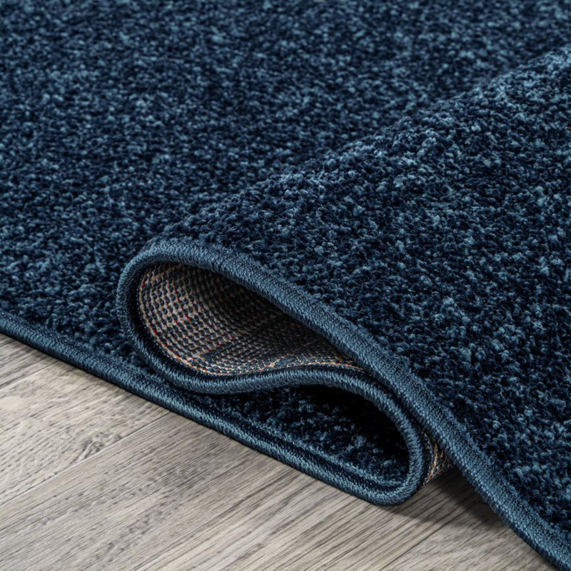 Tapis bleu marine Airids, Carré 5 pi 3 po