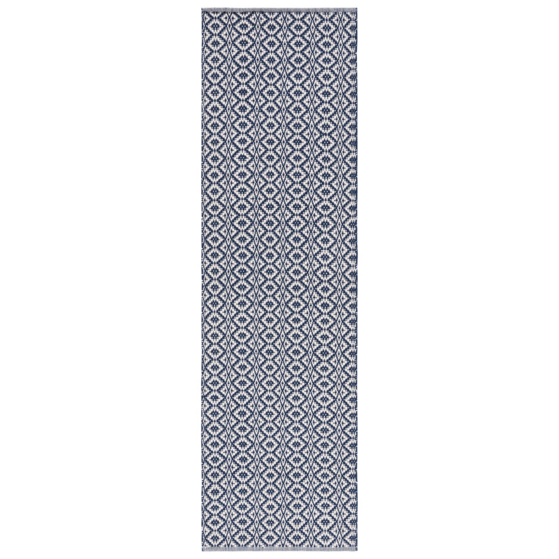 Tapis géométrique en coton tissé à la main Masami, Tapis de couloir 2 pi 3 po x 8 pi