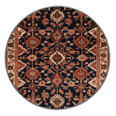 Machine Washable Persian Brown Area Rug