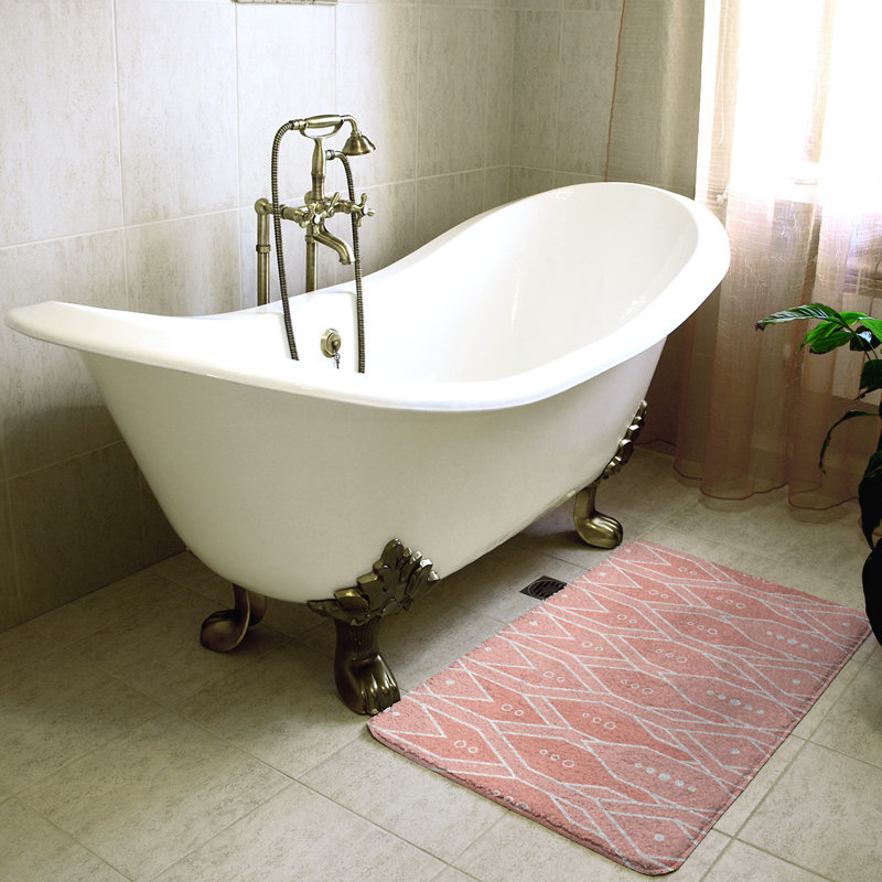 Tapis pour salle de bain Trellis, l 17 po x L 24 po, Orangé