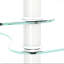 Table basse ovale en verre de style moderne avec table basse et pieds en acier inoxydable