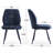 Monno Chenille Upholstered Dining Chairs Armless Side Chairs with Metal Frame-468283299