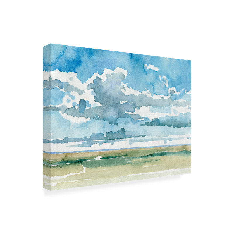 «Open Sky Study II» par Emma Caroline - peinture sur toile tendue, H 14 po x l 19 po x p 2 po