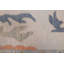 Tapis moderne bleu, gris Oushak 10 pi 0 po x 13 pi 9 po