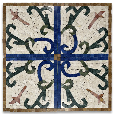 5.9'' x 5.9'' Matte Marble Decorative Accent Tile