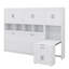 Lit escamotable simple avec placard, tiroirs et bureau