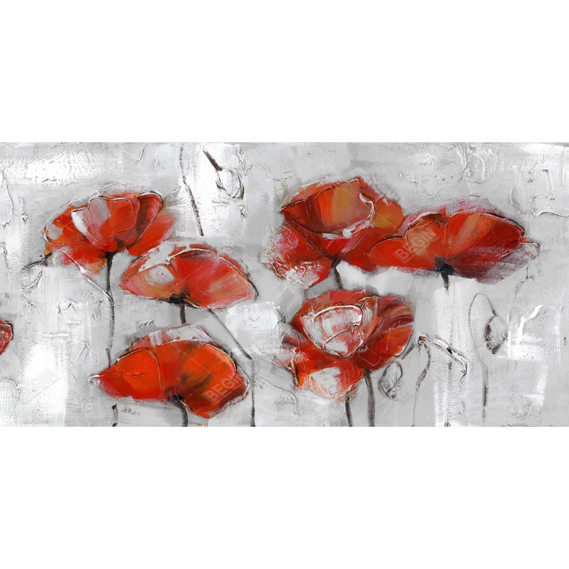 Abstract poppies - 15.75"x31.50" Desk mat