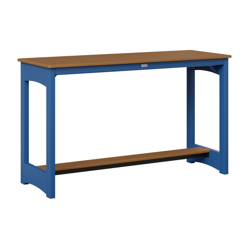 Table de jardin à hauteur de comptoir Berlin Gardens, Bleu pacifique, Cèdre, 35.5" H x 60" W x 22" D