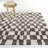 Percival Taupe Abstract Checkered Area Rug-1314785678