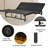 Queen adjustable smart base: zero gravity frame with usb ports & nightlights - remote control, black finish