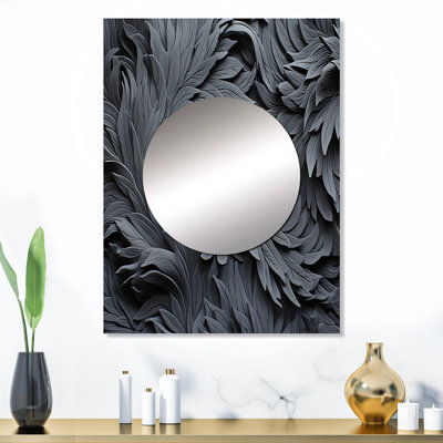 Villanelle gris spirale spirale sprial II - abstrait spirales uniques miroir