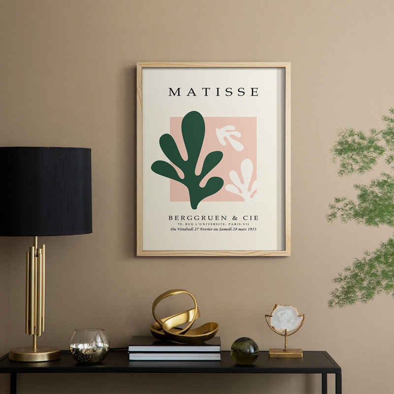 Matisse CECLI, reproduction d'art encadrée - bois massif, Naturel, H 30 po x l 24 po