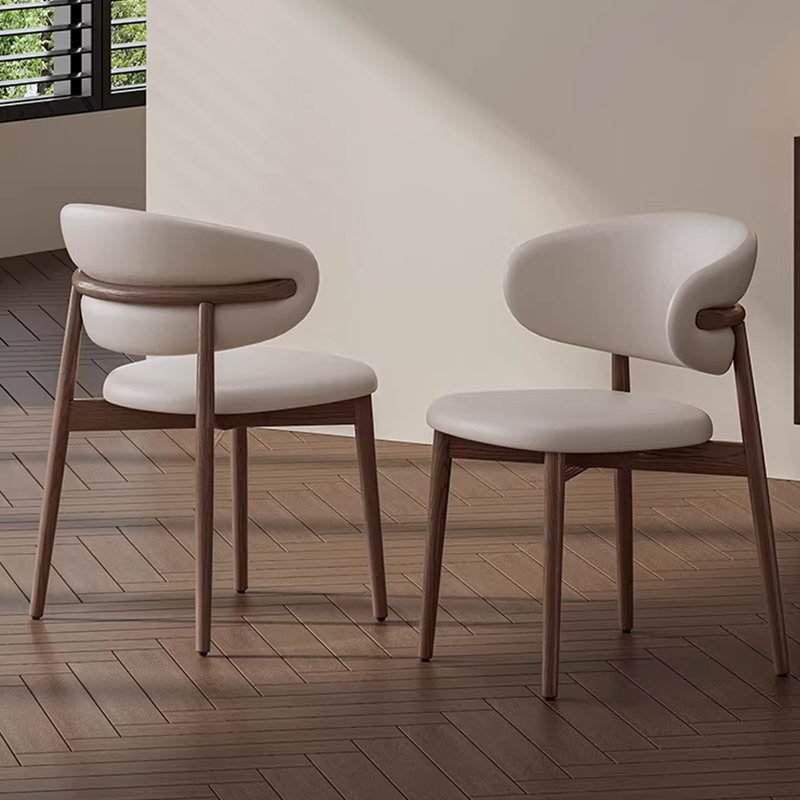 Ensemble de table de salle à manger simple italien haut de gamme, 29.52" H x 53.14" W x 53.14" D, 7 pièces : table, 6 chaises