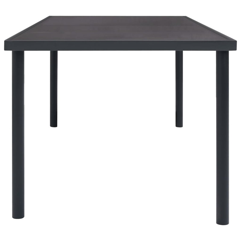 Ethbun Rectangular Metal Outdoor Dining Table , cm W 90cm cm D, 74cm H x 190cm L x 90cm W