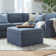 Flex 103'' Upholstered Modular Sofa with Storage Ottoman