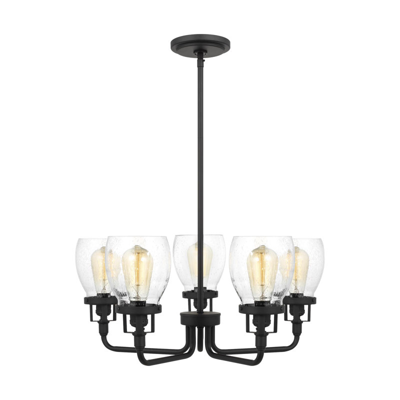 Belton 5 - Light Dimmable Geometric Chandelier, No