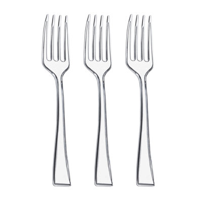 Clear Mini Plastic Disposable Tasting Forks