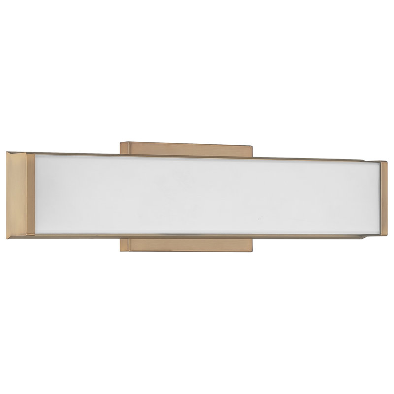 Ahleen - LED Vanity - Acrylic Lens Shade - 20 W, Antique Brushed Brass
