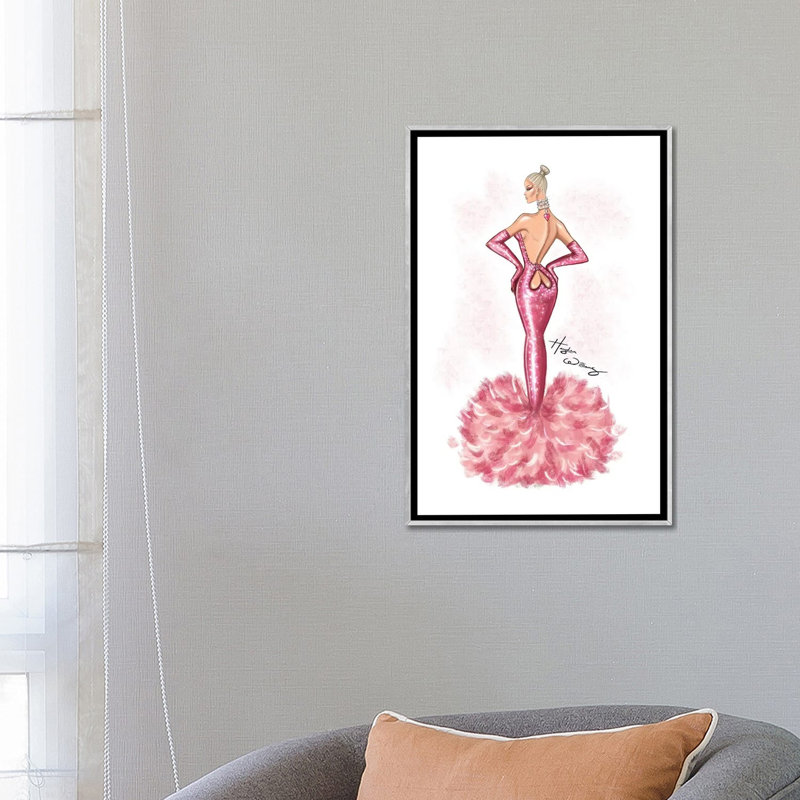 «Valentines Day Couture 2026», reproduction d'art sur toile encadrée, 26 po x 18 po, Toile avec cadre, Silver