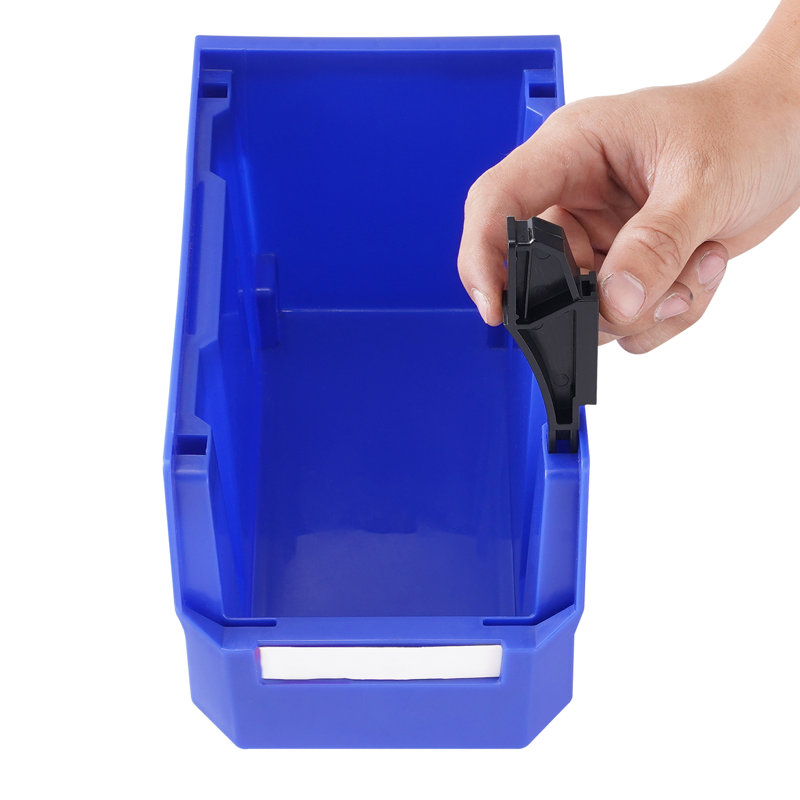 12 bacs de rangement empilables bleus / rouges, 9,65 x 4,33 4,53 po, pour le garde-manger et l'organisation de la chambre