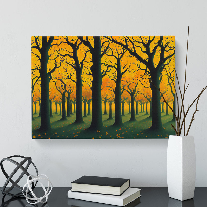 Carefree Autumn Forest - Wrapped Canvas Print, 35cm H x 50cm W x 3cm D