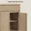Armoire buffet moderne à cannelures élégantes 29,1 po avec 1 tiroir et 2 tablettes réglables-851878322-846006204