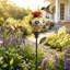 Piquet de jardin rétro avec colibris-214523396