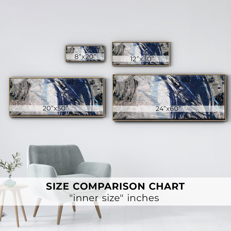 Blue Noise II- Framed Canvas