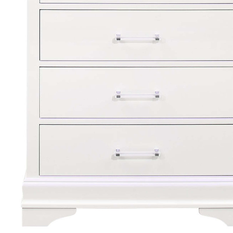Commode CHARLSTON avec éclairage DEL, tiroirs spacieux et style transitionnel pour les solutions de rangement modernes.