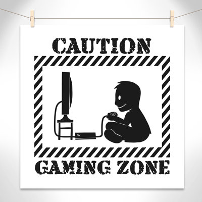 Juvenile Gaming Gaming Zone Kids Paper Print