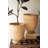  Multi-Size Cane Storage Baskets Rustic, Handwoven Design Set of 3 - 16"H