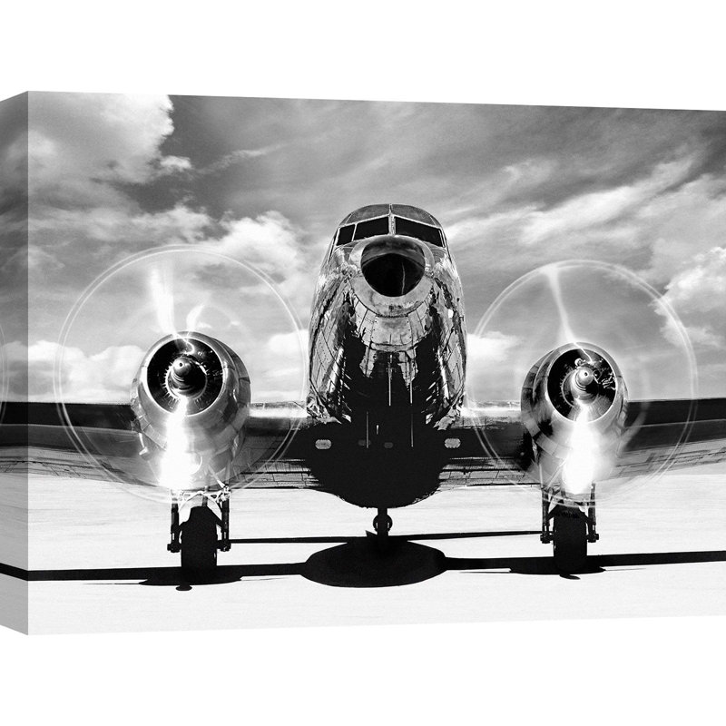 Airplaine Taking off 1 Piece Wrapped Canvas Wall Art, 60cm H x 80cm W x 4cm D