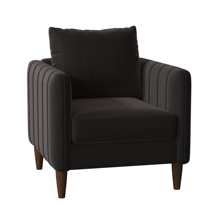 Kaveen Upholstered Armchair, Gray, Entice Steel
