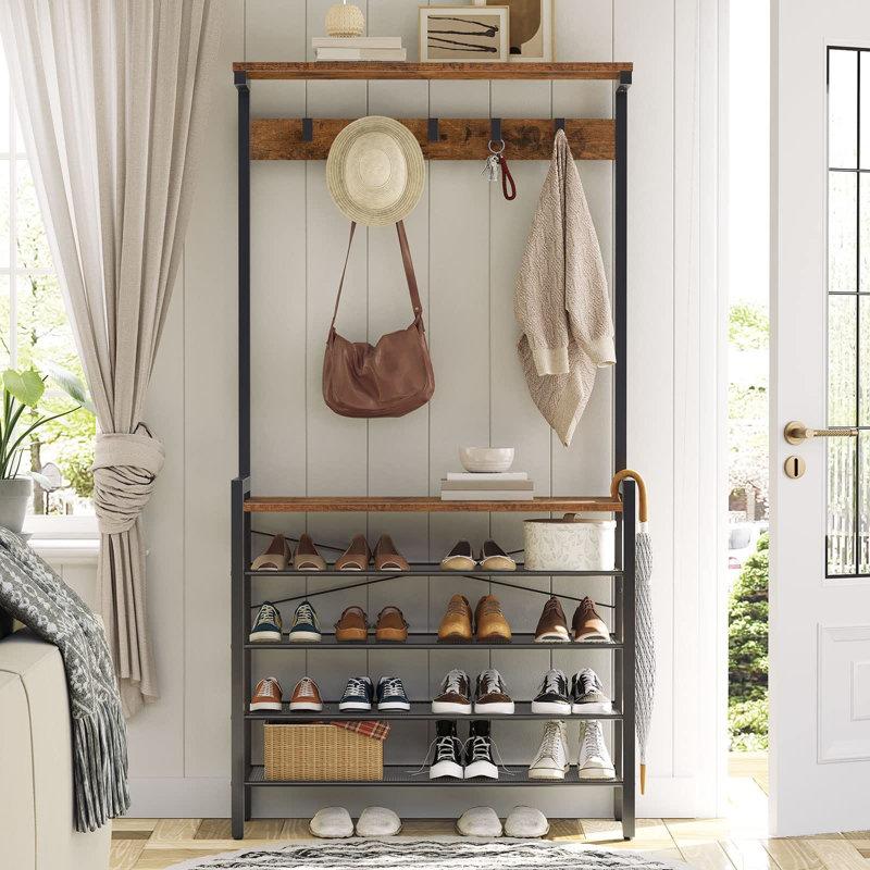 Articombe Hall Tree 74cm Wide with Shoe Storage