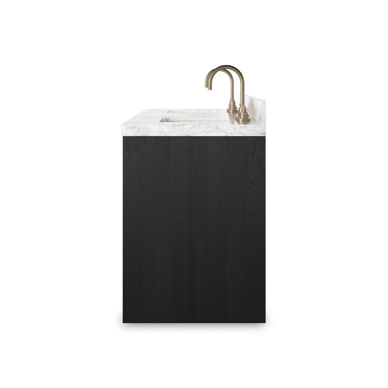 Anthem Double Vanity-Carrara Marble, Black