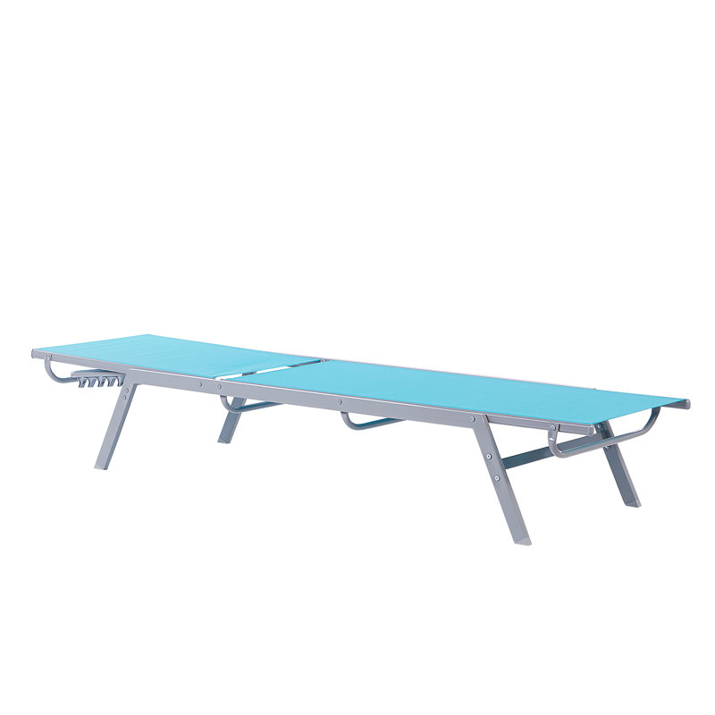 Quinebaug 197cm Long Reclining Single Chaise, Blue