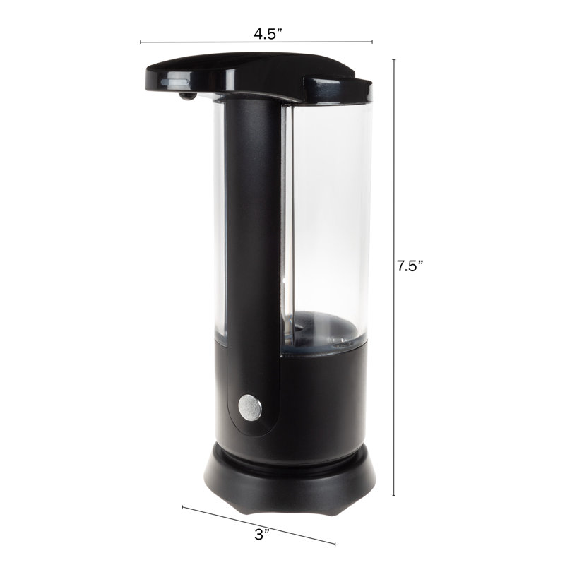 Glorene Automatic Soap Dispenser – 2-Pack Battery-Operated Touchless Hand Soap Dispenser Set for Bathroom or Kitchen with Motion Sensor by Lavish Home
