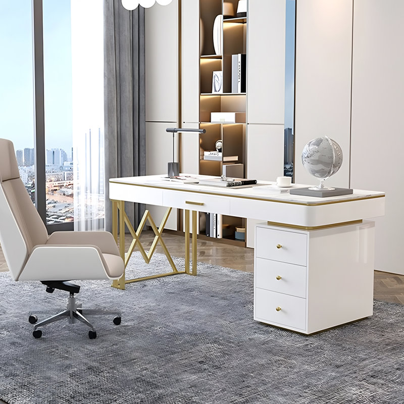 Bureau de réception scandinave luxueux, H 29,53 po x l 62,99 po x P 23,62 po