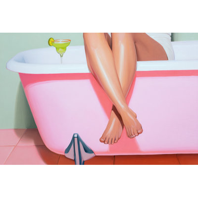 Art mural rose sur toile tendue