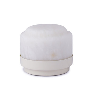 Lamp W/Marble Shade