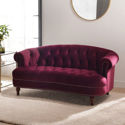 Loveseat, Velvet Fabric Loveseat Sofa