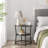 Side Table, Round End Table With 2 Storage Shelves For Living Room, Bedroom, Nightstand With Steel Frame For Small Spaces, Accent Coffee Table-1325339219
