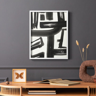 Inkwell Intersect II Framed Print - Solid Wood